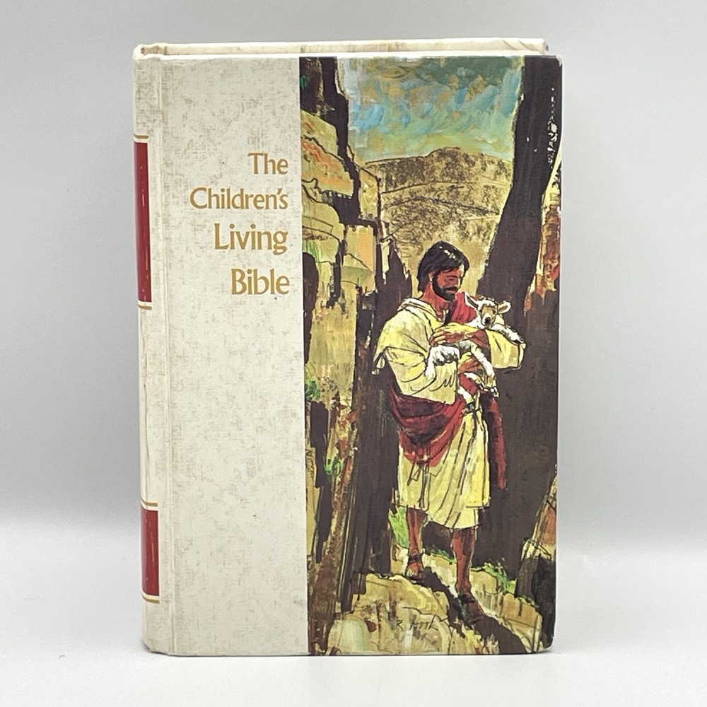 Vintage 1986 The Children's Living Bible Tyndale Hardcover Illustrated Christian